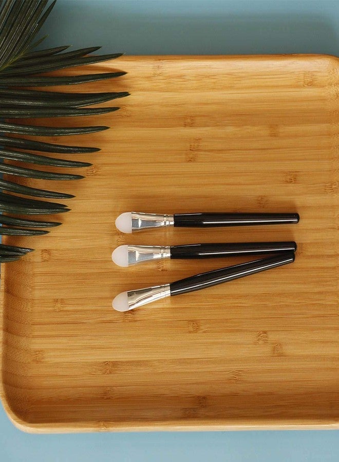 LORMAY 3 Pcs Silicone Eyeshadow and Lip Mask Makeup Brushes. Professional Tools for Applying Cream or Liquid Eye Shadows and Lip Colors - Image 2